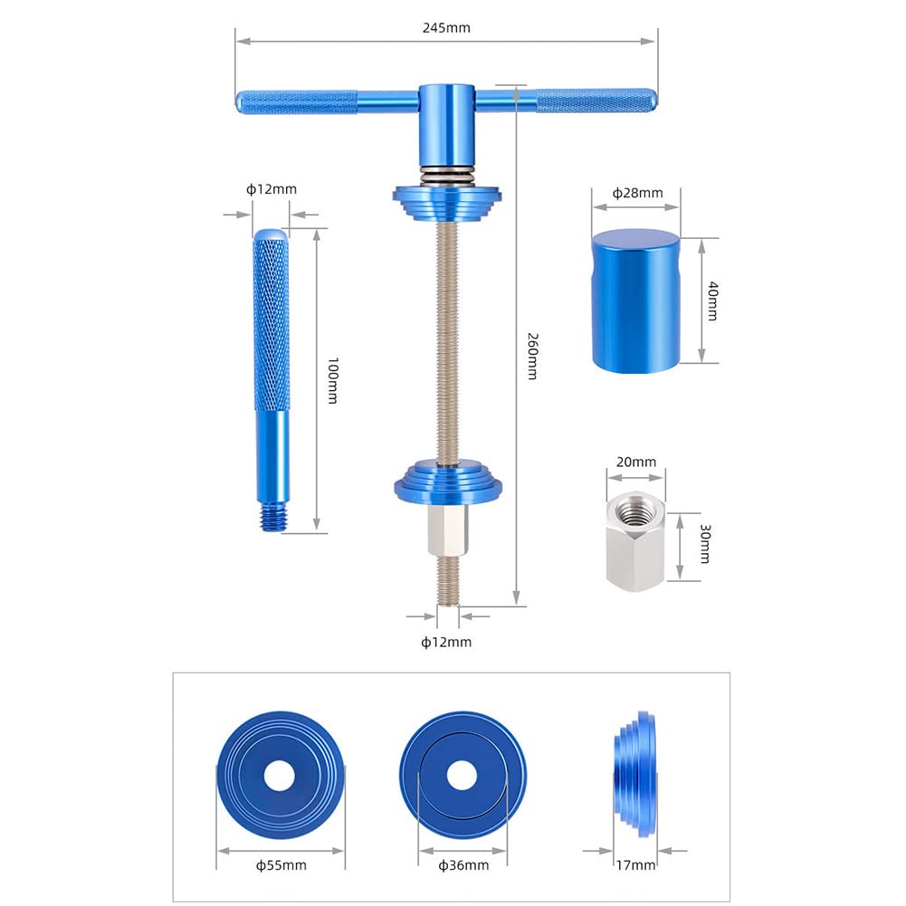 Bike Headset Cup Press Tool & Bottom Bracket Installer - Professional Bicycle Headset Installation & Removal Tool for Bearing Maintenance - Perfect for Bike Repair Shops & DIY Enthusiasts