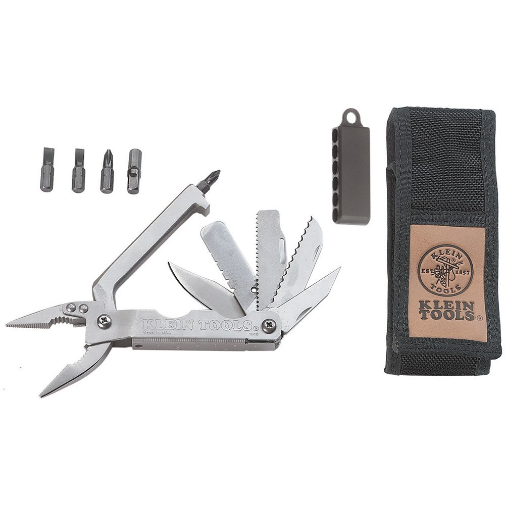 Klein Tools 1016 TripSaver Multi-Tool - Compact 8-in-1 Pocket Tool for Electricians, Plumbers & DIYers | Perfect for Home Repairs, Camping & Emergency Kits