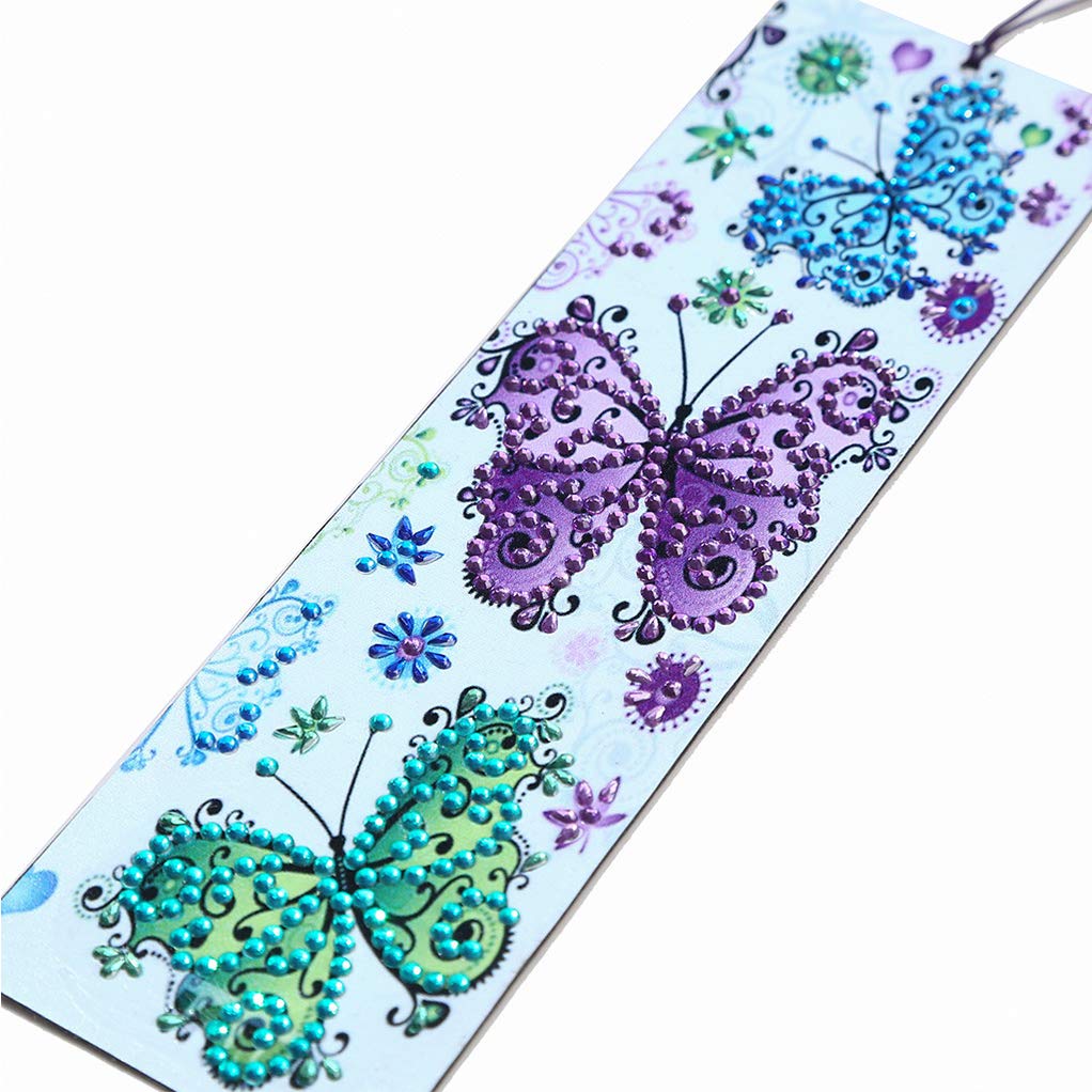 2-Pack DIY Diamond & Painting Bookmarks with Tassel - Handmade Bookmark Set for Readers - Perfect Christmas, Thanksgiving, Birthday Gifts for Book Lovers - Great for Reading, Journaling & Book Club Gifts