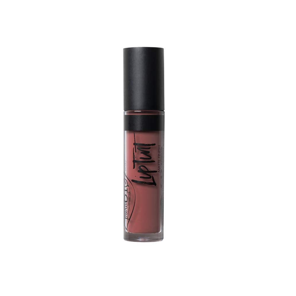PuroBio Cosmetics Lip Tint 2020 No.6 - Dark Rose Vegan Lip Stain | Long-Lasting Natural Lip Color for Everyday Wear & Special Occasions