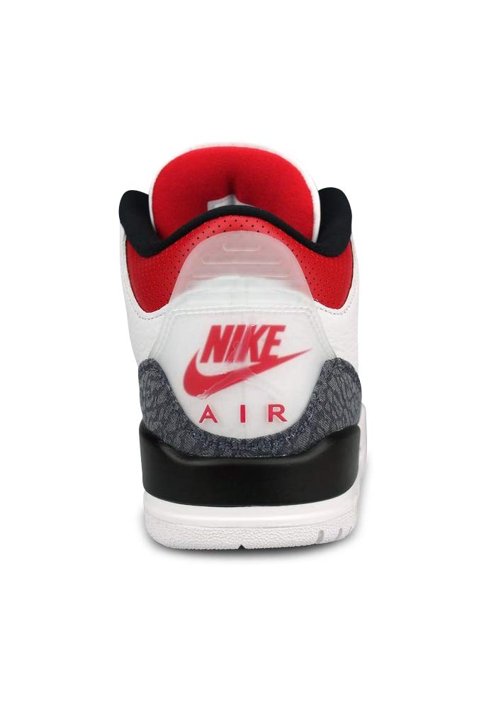 Jordan Men's Air Jordan 3 Retro SE DNM CZ6431-100 Fire Red Basketball Shoes Size 8.5 - Classic Sneakers for Streetwear, Basketball & Casual Wear