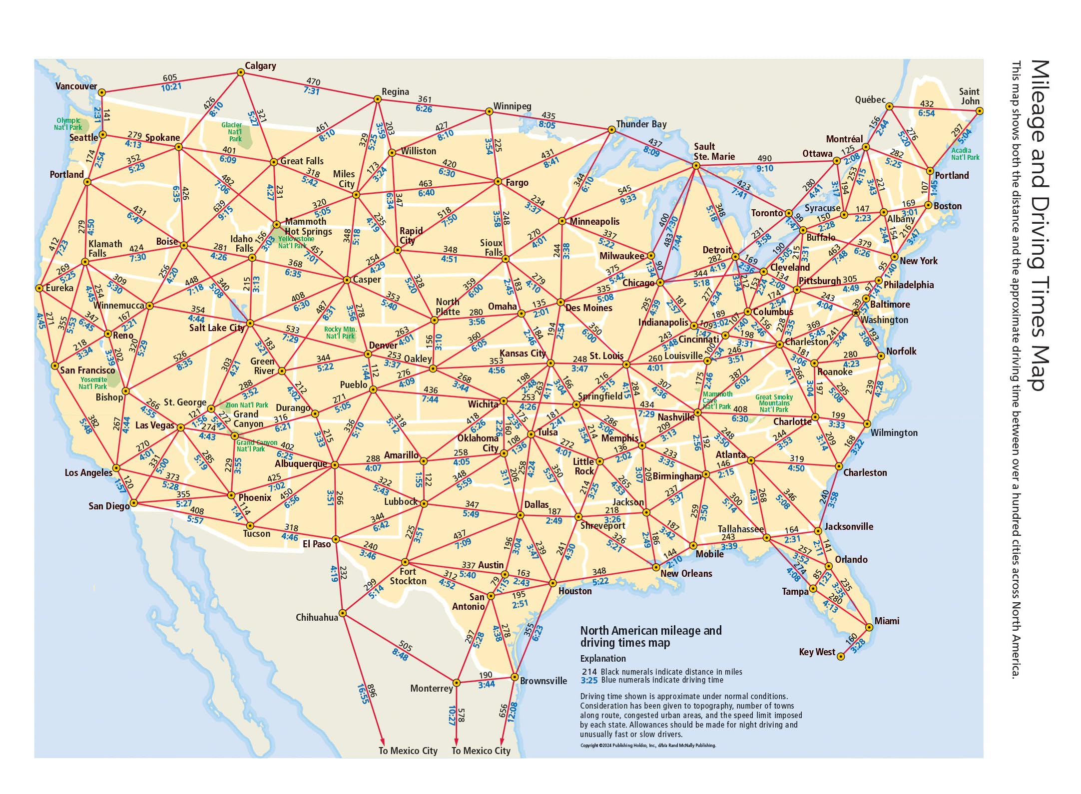 Rand McNally Midsize Easy to Read Road Atlas 2025 - Updated US & Canada Maps | Perfect for Road Trips, Travel Planning & Navigation