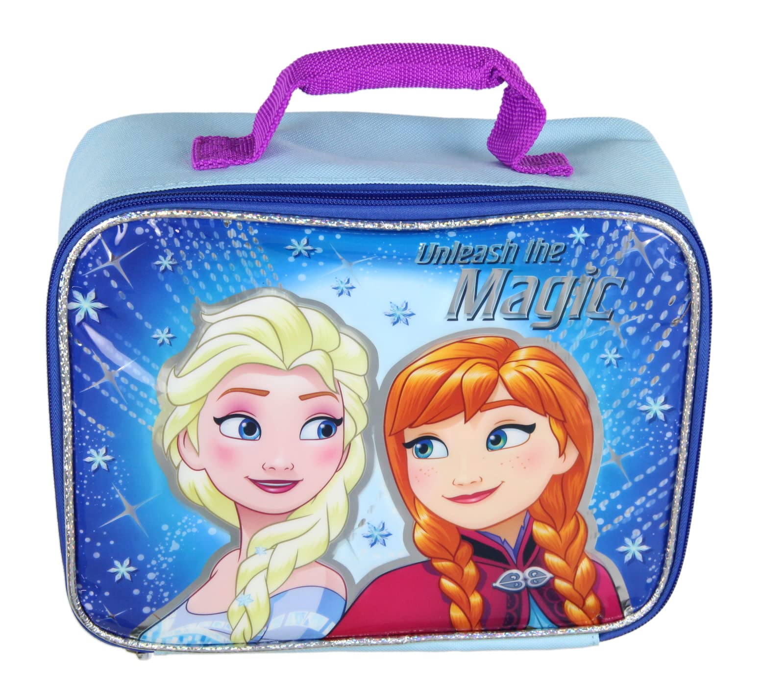 Disney Frozen Magic In The Air Insulated Lunch Box for Kids - Leak Proof Thermal Food Container for School, Picnic & Travel - Official Disney Merchandise