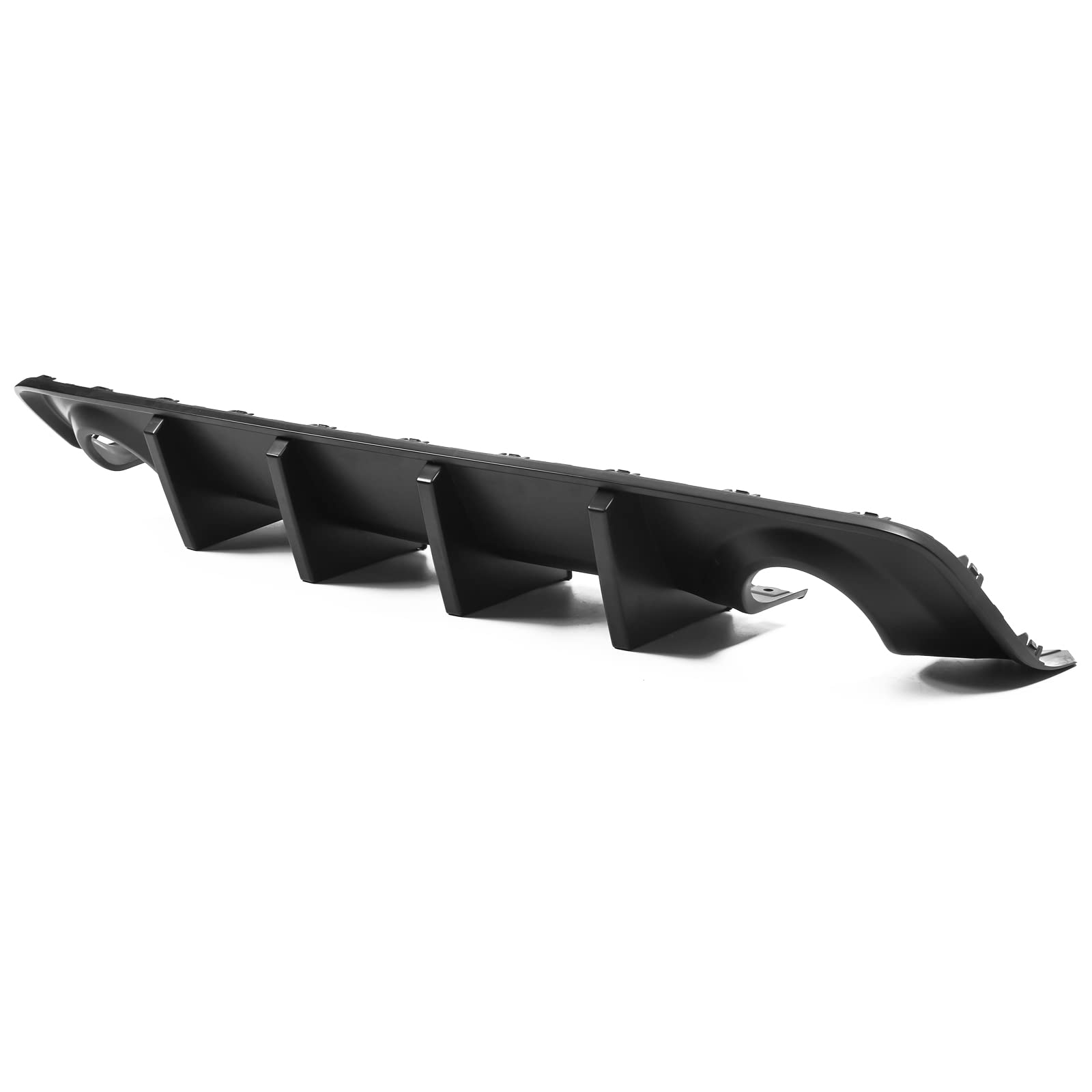 IKON MOTORSPORTS Rear Diffuser for 2020-2023 Dodge Charger Widebody - Matte Black PP Bumper Lip with 4 Fins | Aggressive Styling Upgrade for Street Racing & Car Shows