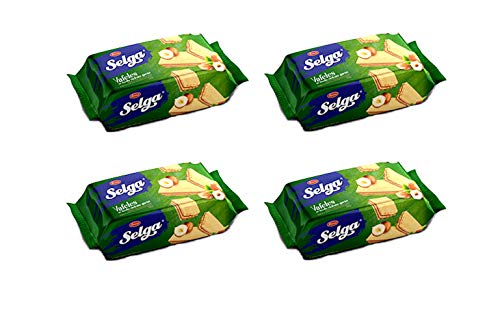 SELGA Natural Nut Flavored Waffles - 4 Pack (90g Each) | Healthy Breakfast Snack for Kids & Adults | Perfect for School Lunch, Office, and Travel