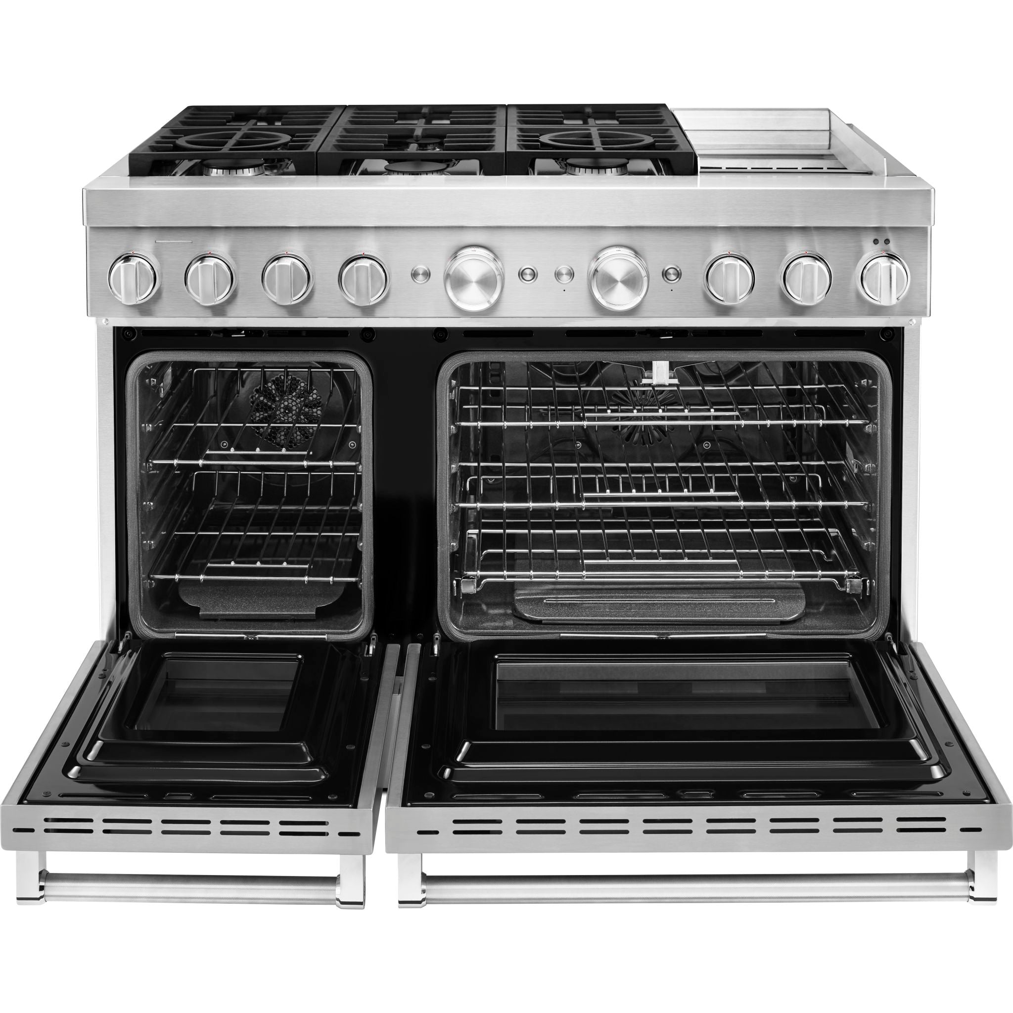 KitchenAid KFDC558JSS 30-inch Dual Fuel Range with 5 Burners - Stainless Steel Professional Gas Stove & Electric Oven for Home Cooking, Baking, and Entertaining