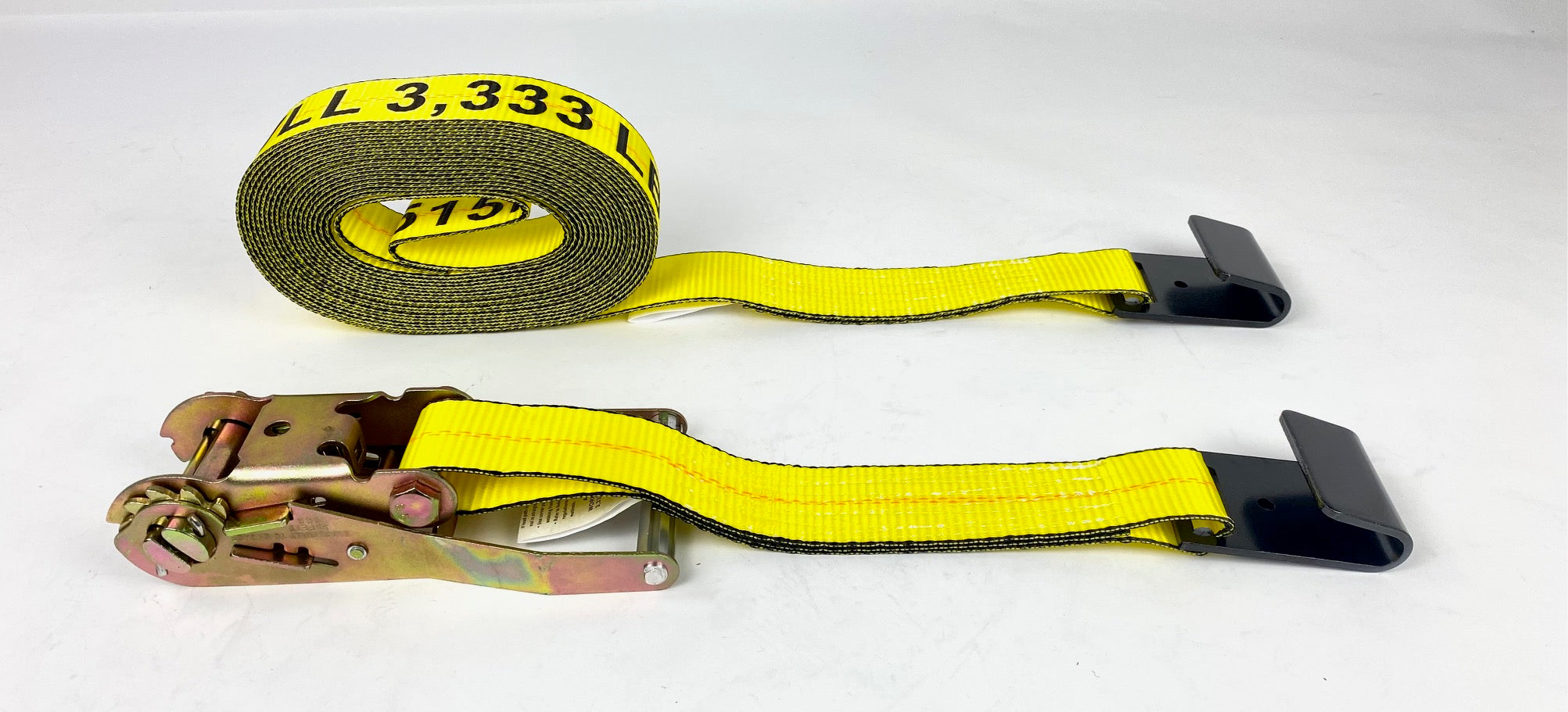 2-Pack 27' Heavy Duty Ratchet Straps with Flat Hooks - 3,333lb Break Strength - Secure Cargo for Trucks, Trailers & Motorcycles - Perfect for Towing, Moving & Transporting Large Items