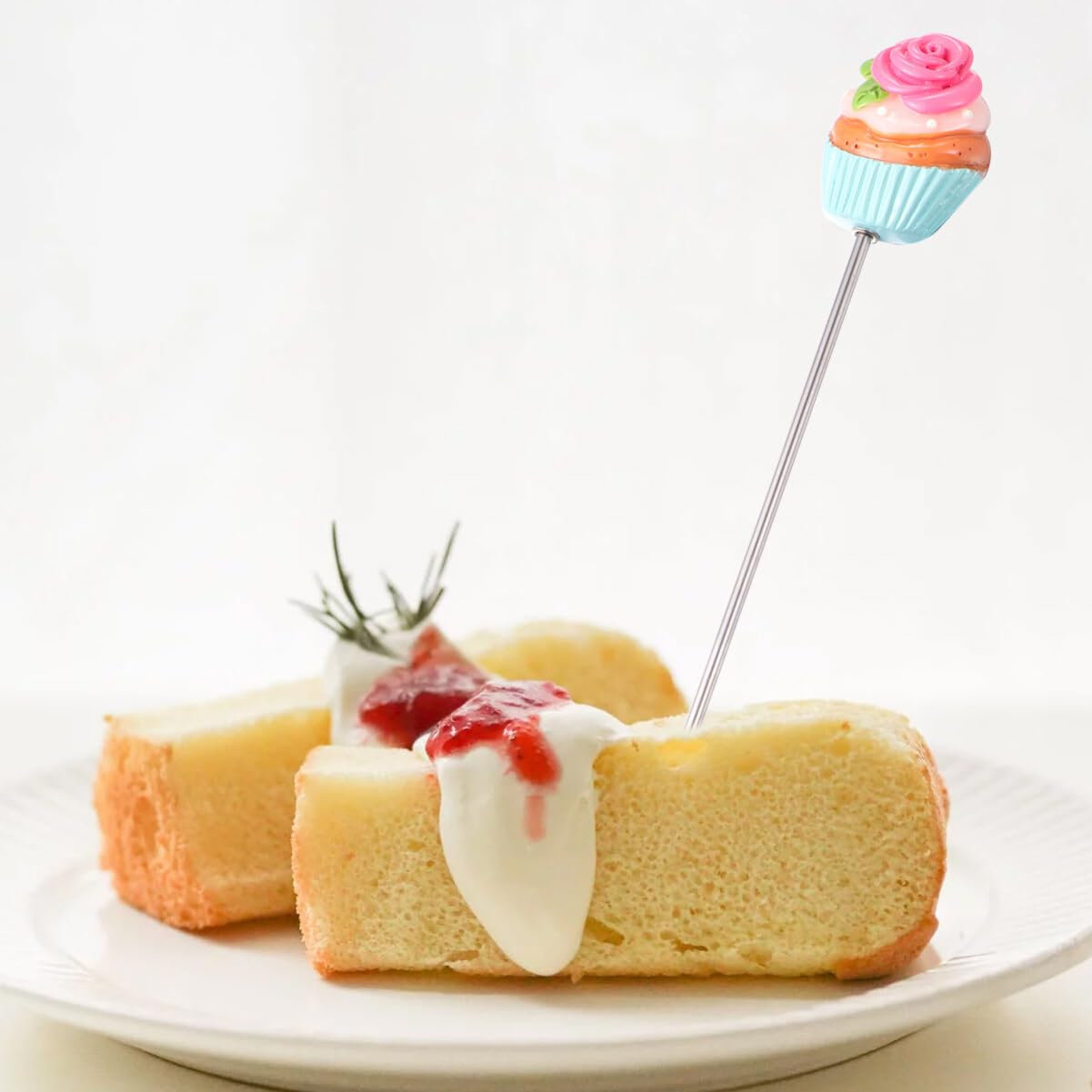 Hemoton 2-Pack Stainless Steel Cake Testers - Reusable Baking Needles for Cakes, Bread & Muffins | Perfect for Home Bakers & DIY Baking Enthusiasts (Green Leaf Rose Design)