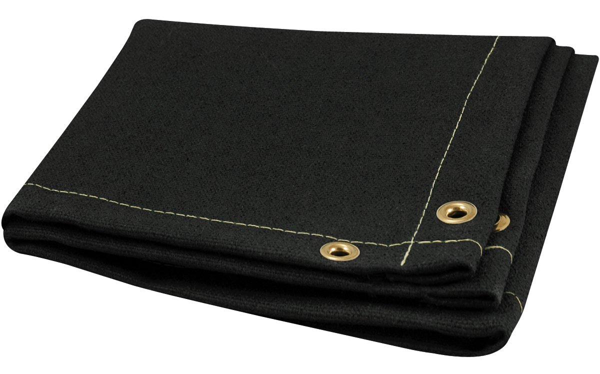 Steiner 397-8X8 Z-Flex 26-Ounce Vermiculite Coated Fiberglass Welding Blanket - 8' x 8' Black Fireproof Heat Resistant Blanket for Welding, Grinding & Metalworking Safety Protection