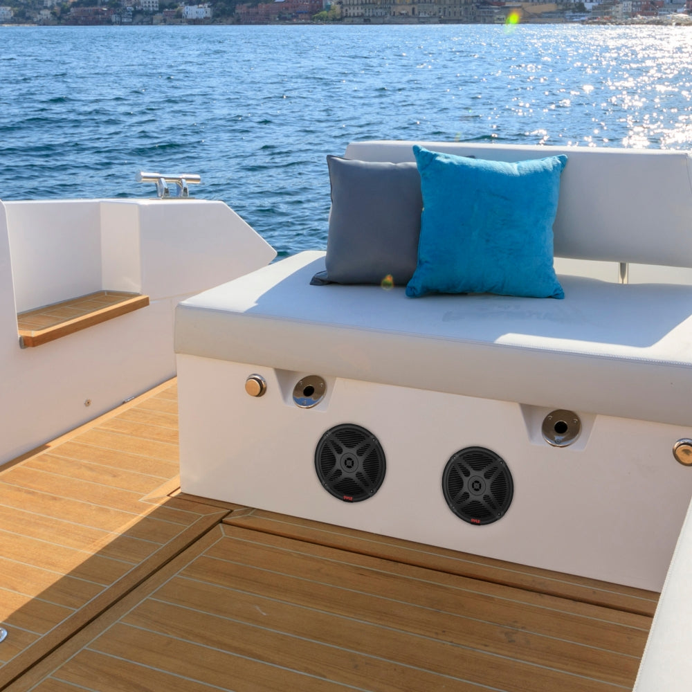 6.5 Inch Waterproof Marine Speakers - IPX6 Rated, High-Quality Sound for Boats, Outdoor & Waterproof Environments