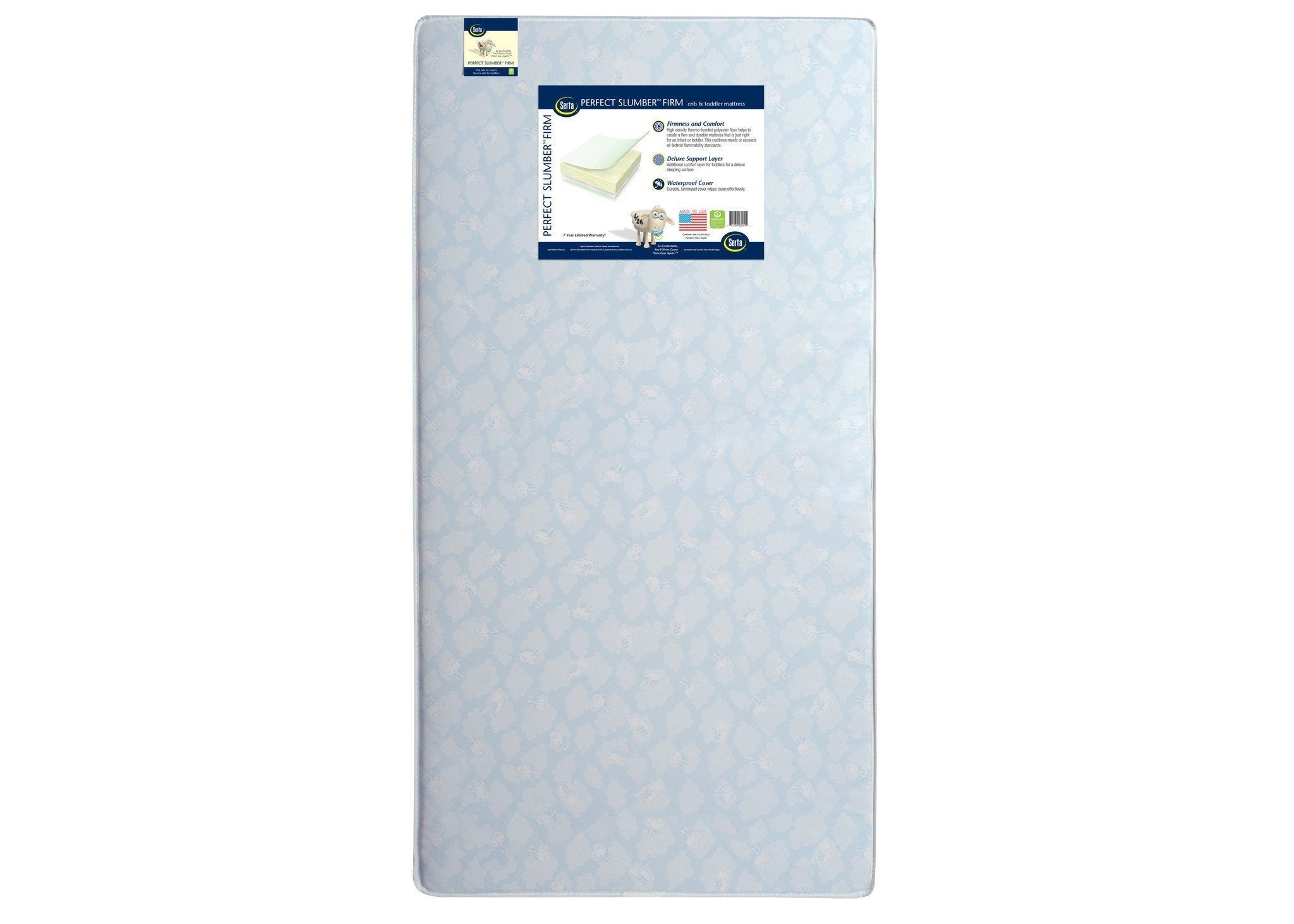 Serta Perfect Slumber Firm Crib Mattress for Toddlers - Breathable & Supportive Baby Mattress for Safe Sleep - Ideal for Nursery, Daycare & Travel Cribs