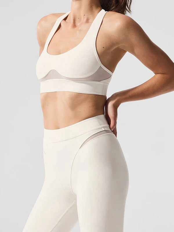 ZASUWA Women's Sexy Sheer Mesh Push Up High Waisted Leggings - Tummy Control & Hip Lift for Workout, Yoga & Night Out