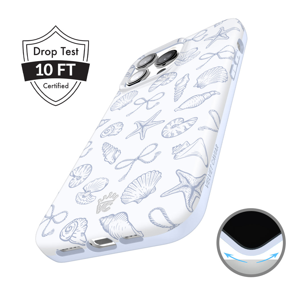 Stylish Coastal Seashells iPhone Case - Durable Protective Cover for iPhone 13/12/11/XR - Perfect for Beach Vacations, Summer Outings & Ocean-Themed Decor