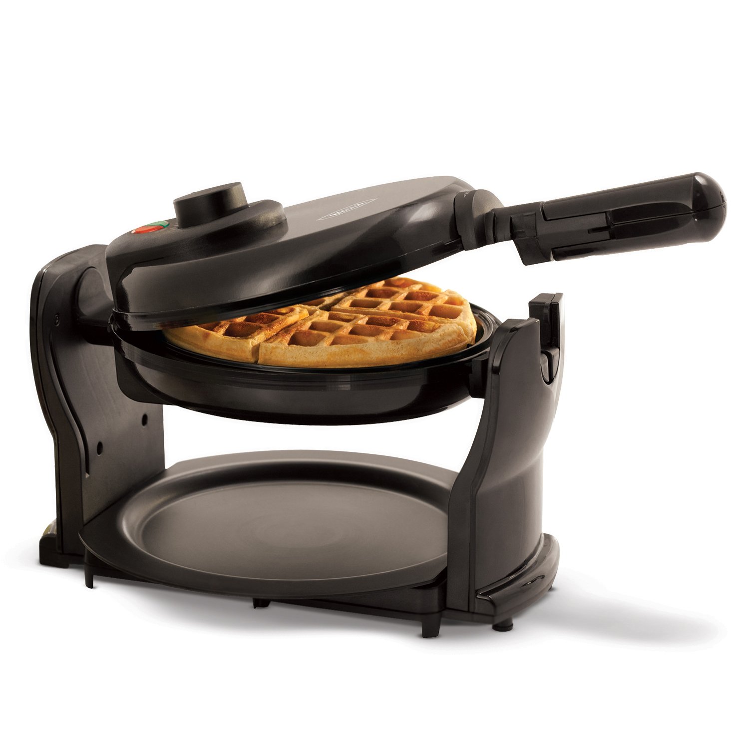 BELLA Classic Rotating Belgian Waffle Maker with Nonstick Plates - Adjustable Browning Control, Removable Drip Tray & Cool Touch Handles - Perfect for Breakfast, Brunch & Family Gatherings - Black