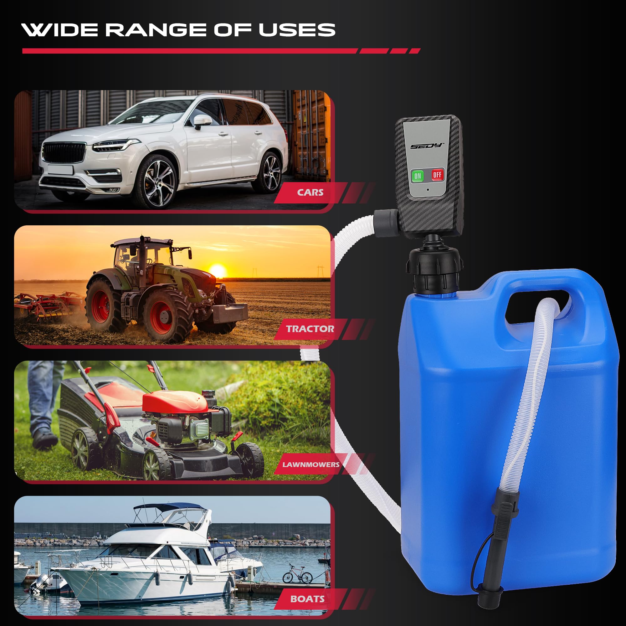Battery Powered Fuel Transfer Pump with Auto-Stop Sensor - 51