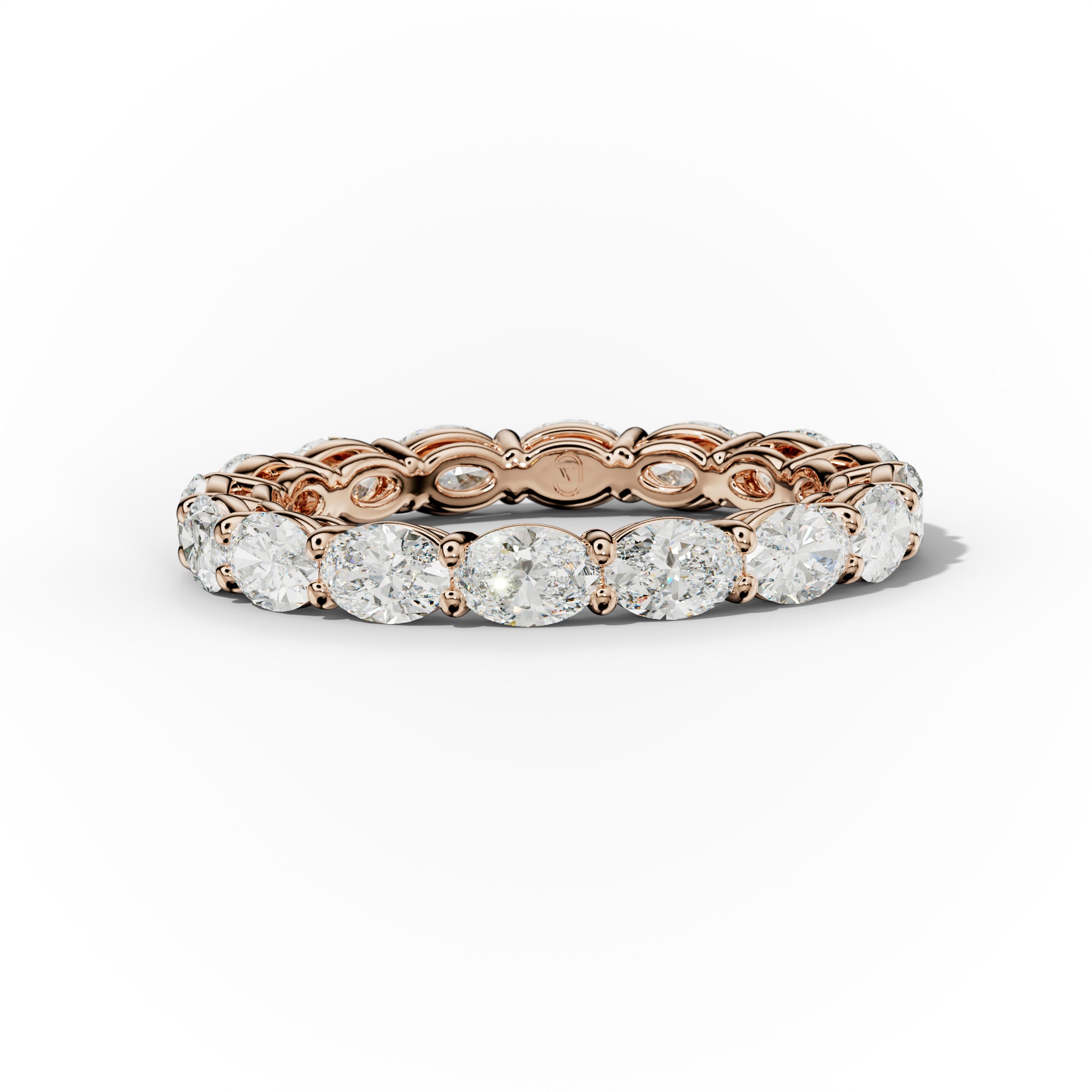 2.0 Carat East West Oval Cut Diamond Eternity Band - Elegant Stackable Wedding Ring for Women, Perfect for Anniversary, Engagement & Everyday Wear