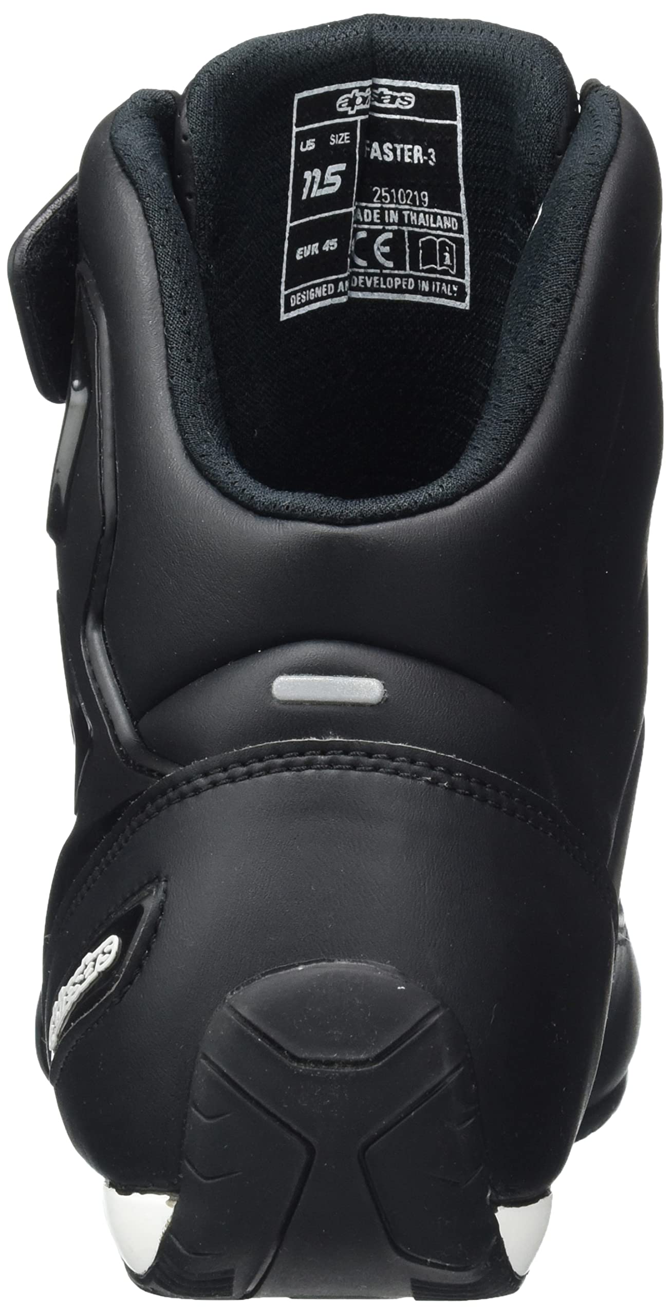 Alpinestars Men's Faster-3 Motorcycle Riding Shoes - Black/Black Size 11.5 | Durable & Comfortable for Street & Racing | Perfect for Commuting, Touring & Track Days