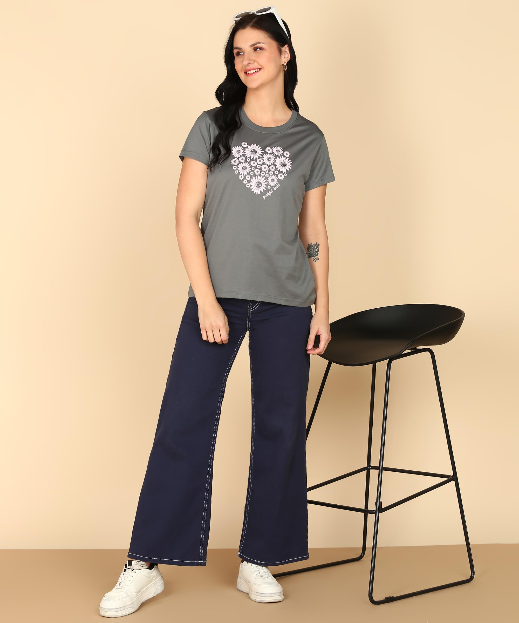 CLOVERCRAFTY Women's Casual Cotton Tops - Breathable Summer Shirts for Everyday Wear | Perfect for Office, Travel & Weekend Outfits