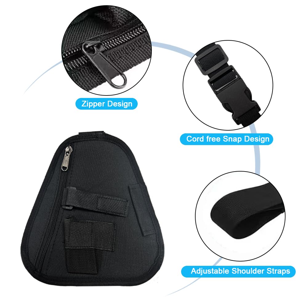 Universal Radio Chest Harness - Adjustable Shoulder Strap Walkie Talkie Pouch for Baofeng UV5R, Motorola EP450, Retevis - Tactical Radio Holster for Outdoor, Hiking, Construction & Security Use