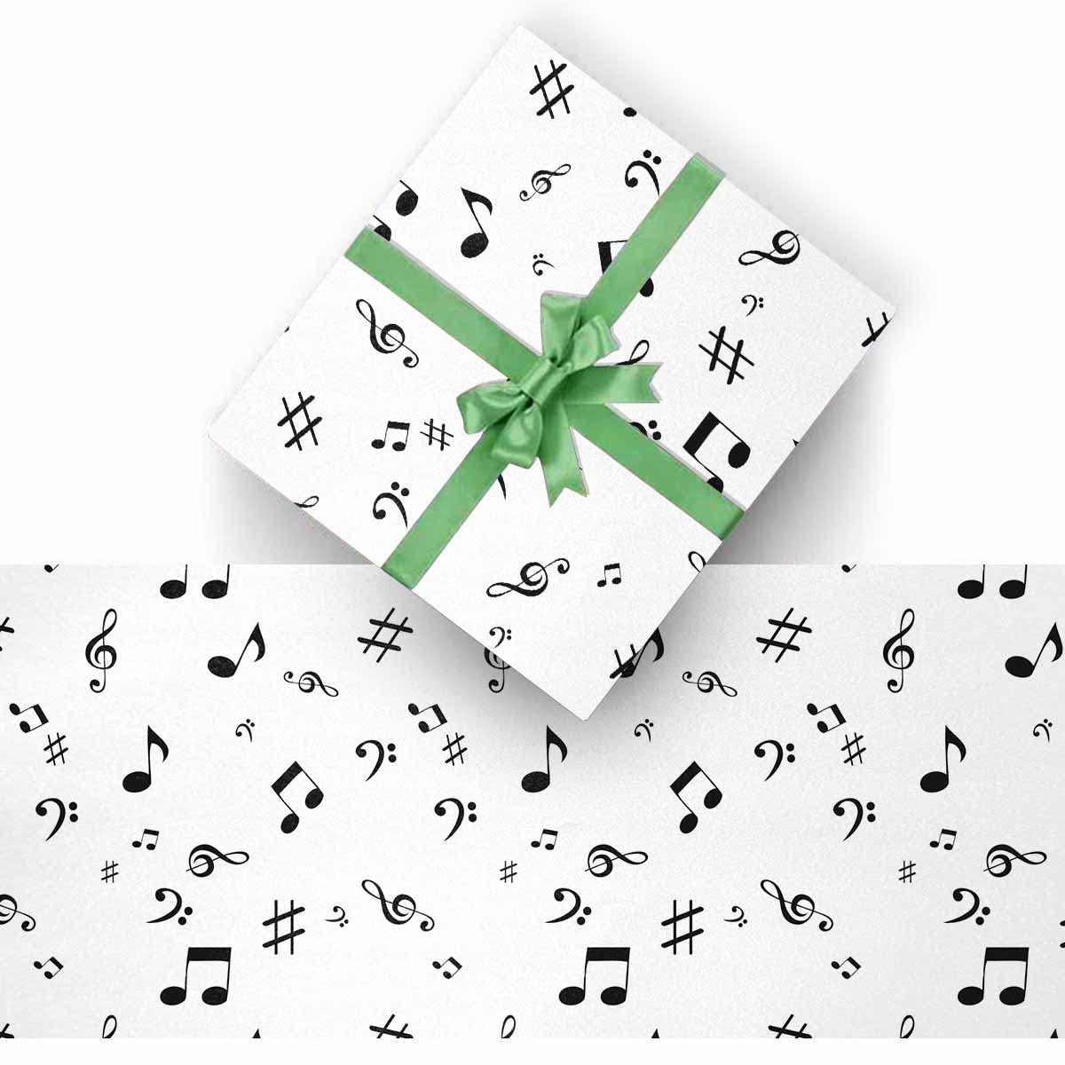 InterestPrint Abstract Music Pattern Wrapping Paper Roll (2 Rolls) - Perfect for Christmas, Birthdays, Weddings & All Gift Wrapping Occasions