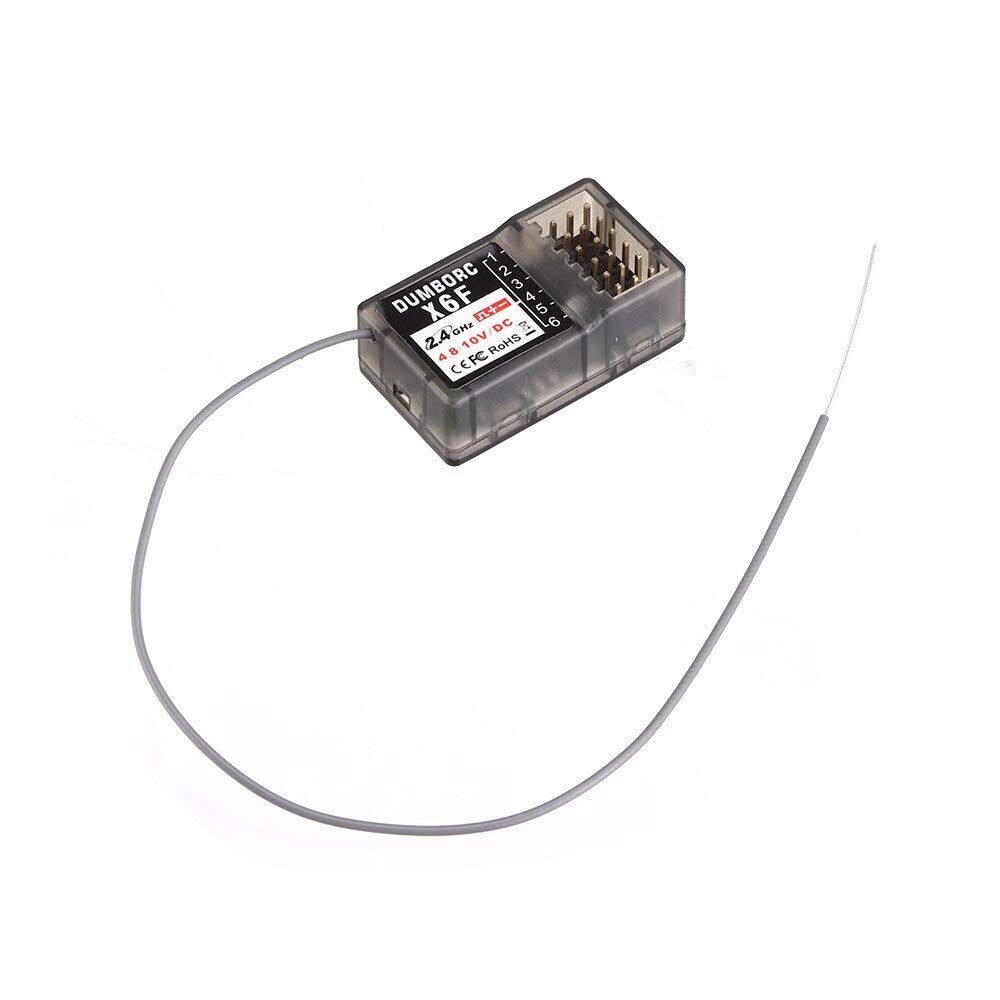 4CH 2.4GHz RC Radio Transmitter and Receiver with X6F - 400-500m Long Range Remote Controller for RC Cars, Boats, Tanks - Perfect for Racing, Off-Roading and Water Sports