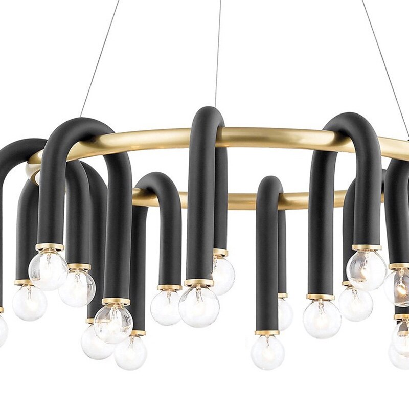 U-Shaped Tube Chandelier - Modern Exclusive Lighting Fixture for Dining Room, Living Room & Bedroom Decor