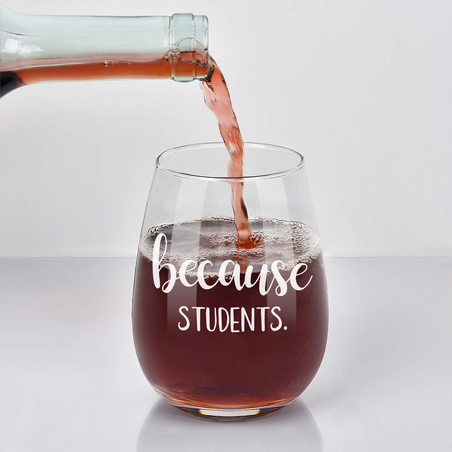 Gtmileo 15oz Funny Stemless Wine Glass - Unique Teacher Gift for Women & Men - Perfect for Teacher Appreciation, Birthday & Teachers Day - Great for Classroom Celebrations & Relaxing After School