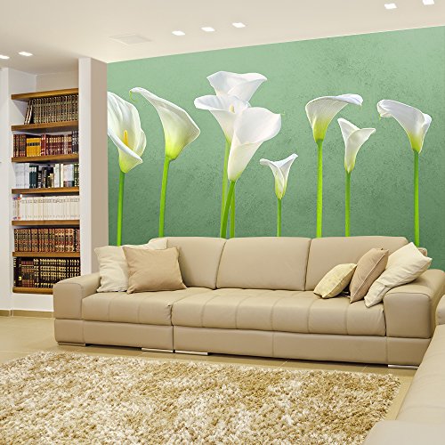 Arum Lilies With Green Background