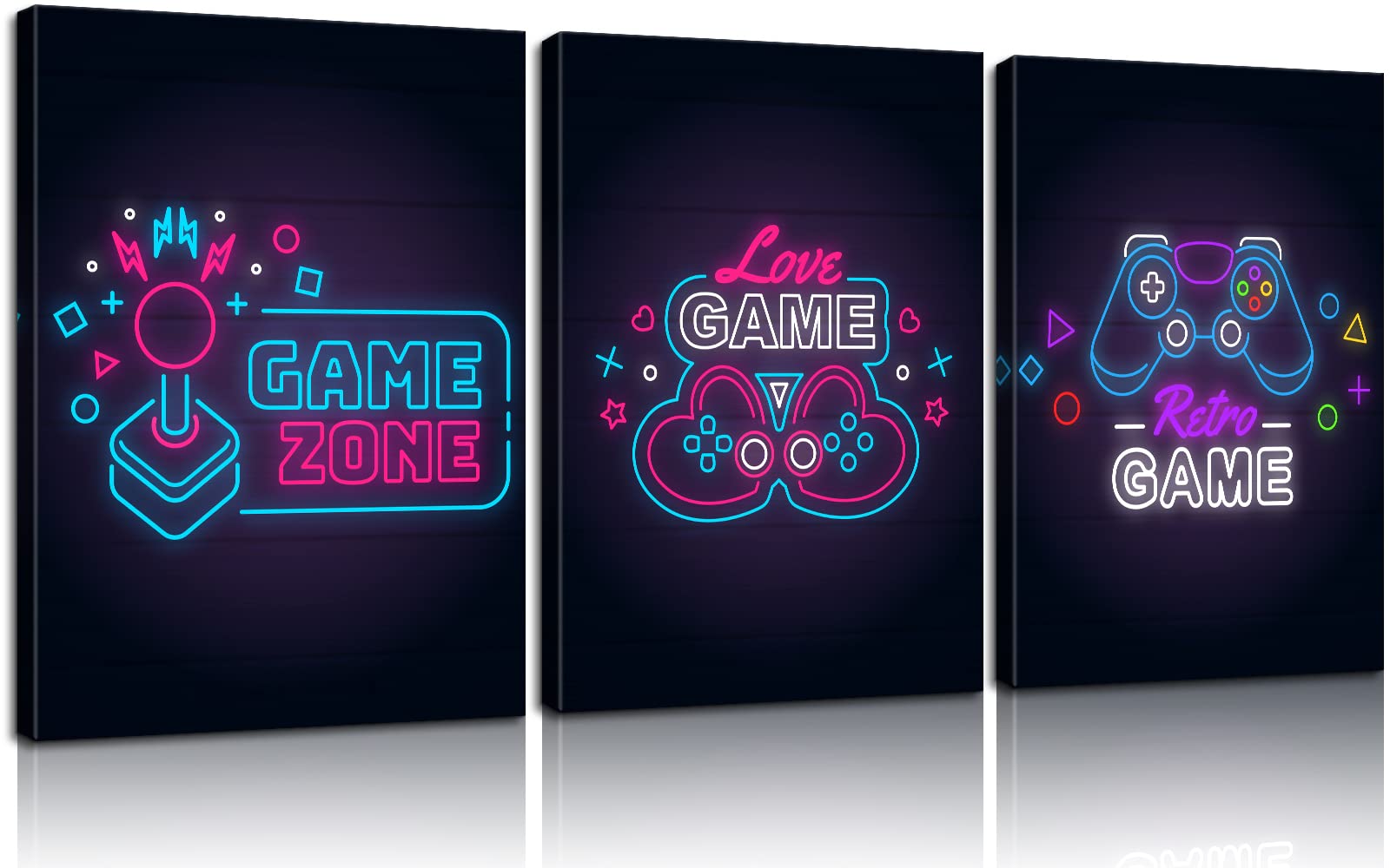 3-Piece Neon Gaming Wall Art LED Signs - 20