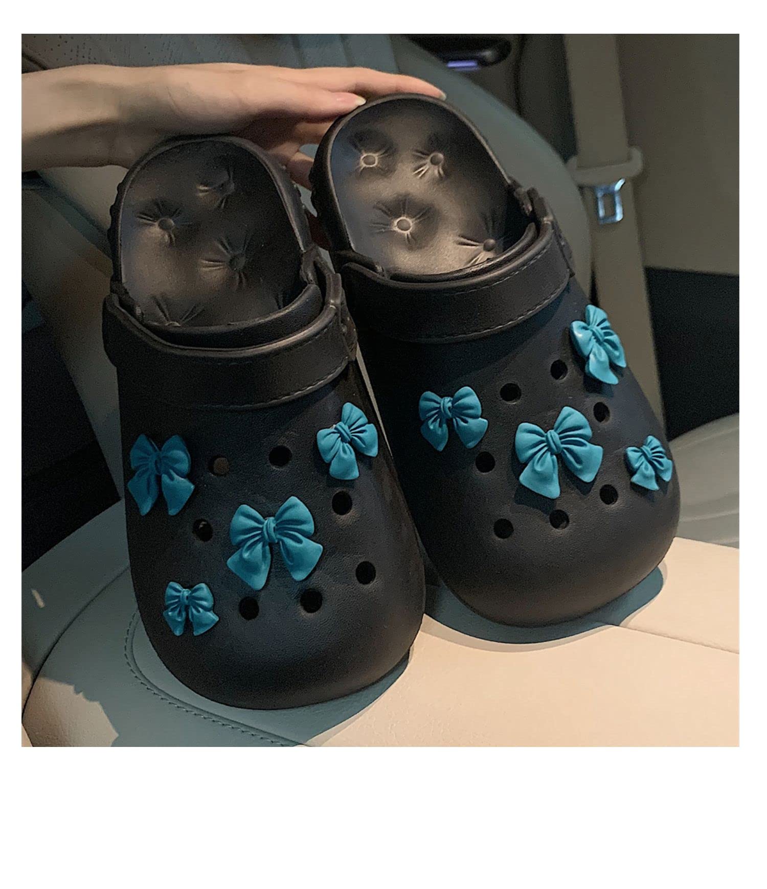 CEINOM Women's Cute Bow-Knot Garden Clogs - Comfortable Summer Slippers for Women & Girls, Perfect for Beach, Poolside, and Outdoor Relaxation