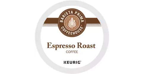 Barista Prima Espresso Roast Coffee Pods for Keurig K-Cup Brewers - 18 Count Dark Roast Single Serve Coffee - Perfect for Home & Office Coffee Breaks
