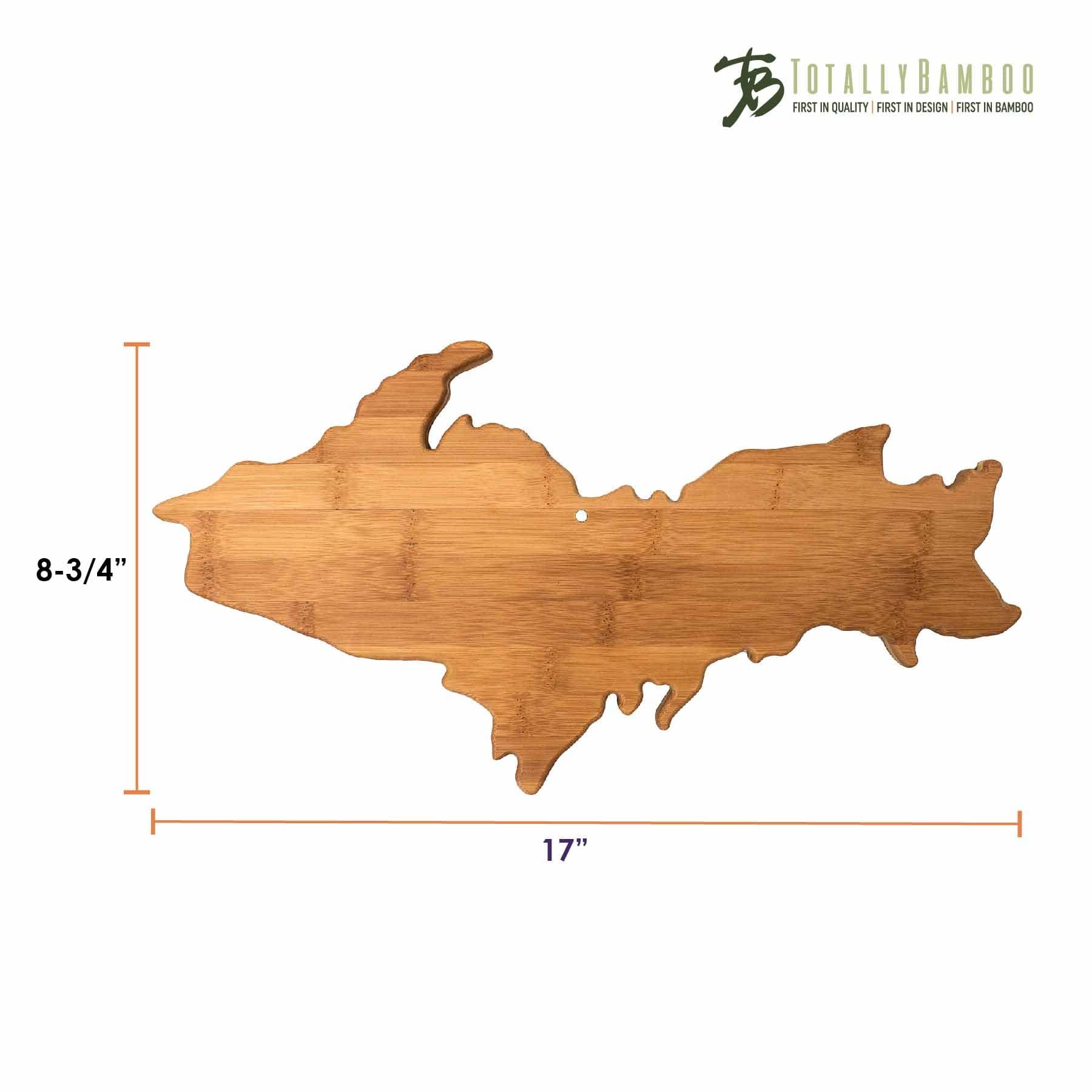 Premium Michigan Upper Peninsula Shaped Wooden Cutting Board - 17