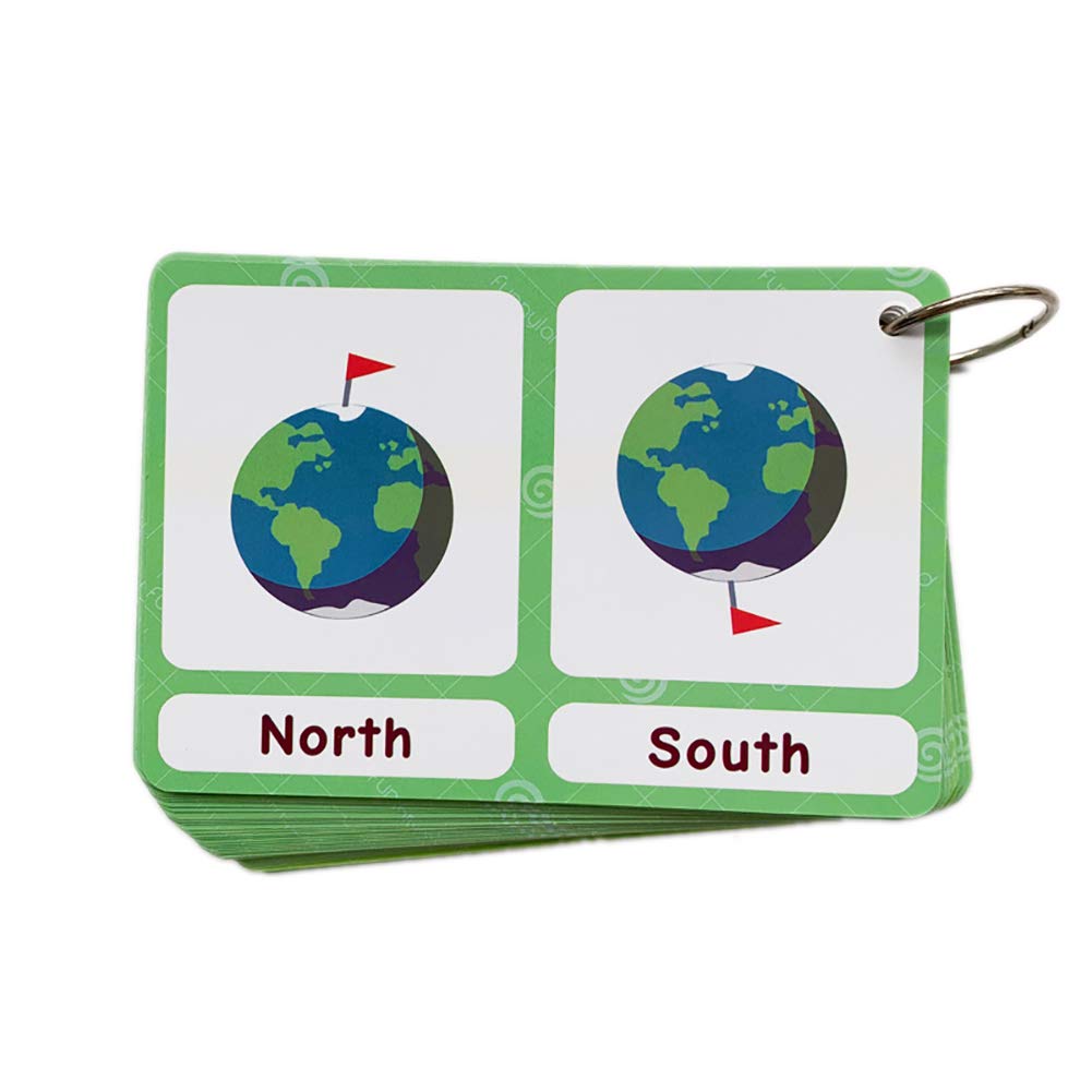 Richardy 100 Groups English Antonyms Flashcards - Vocabulary Building Pocket Cards for Kids | Educational Learning Toys for Preschool & Kindergarten | Perfect for Classroom, Homeschool & Travel Use