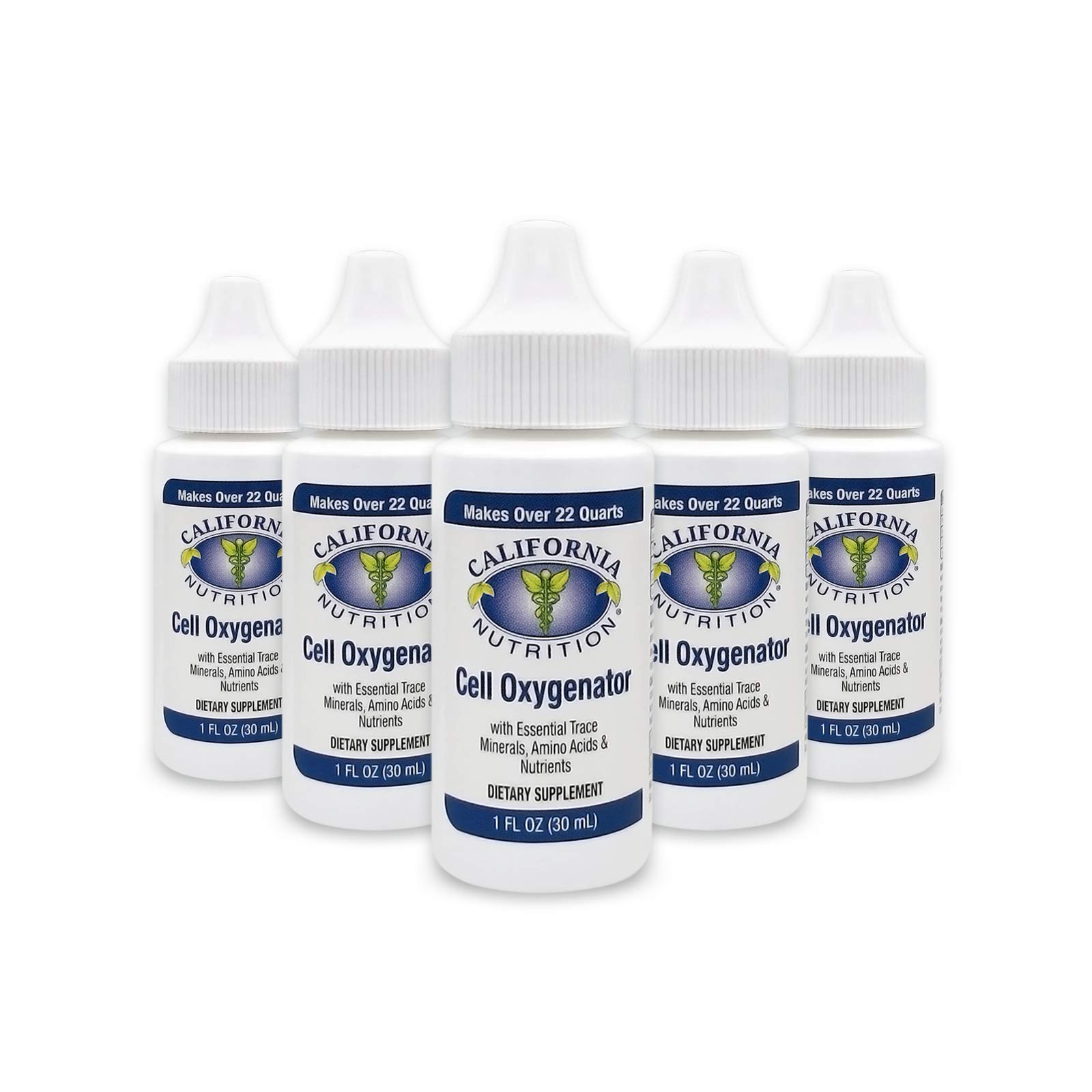 Premium Liquid Oxygen Drops for Water - 1 Fl Oz Bottle (5 Pack) | Cell Oxygenator Concentrate Supplement for Immune Support, Energy & Recovery | Ideal for Athletes, Fitness & Daily Wellness Routine