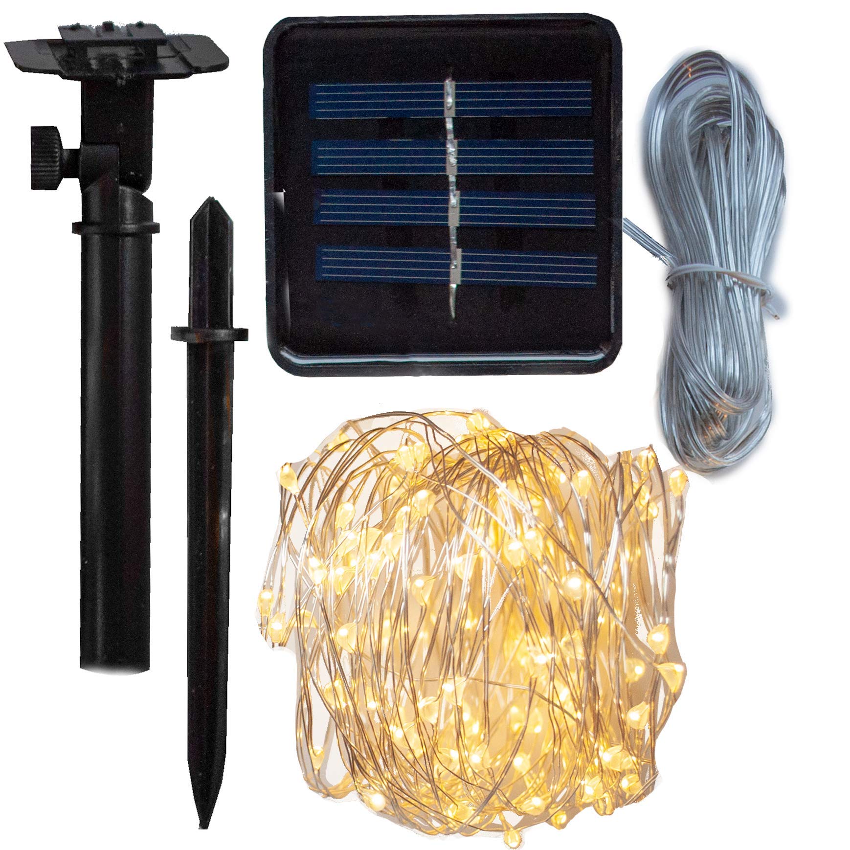 Solar LED String Lights - 50 Warm White LEDs, 16.5ft for Outdoor & Indoor Decor