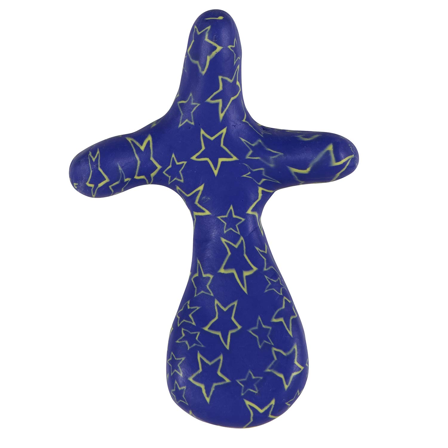 CB Catholic Creative Brands Faithworks - Polymer Clay My Prayer Cross, 2.75 x 4-Inch, Blue - Religious Gift for Baptism, First Communion & Home Decor