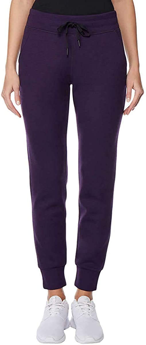 32 Degrees Heat Women's Tech Fleece Jogger Sweatpants - Soft Thermal Winter Pants for Women - Purple Size S - Perfect for Running, Yoga & Lounge Wear