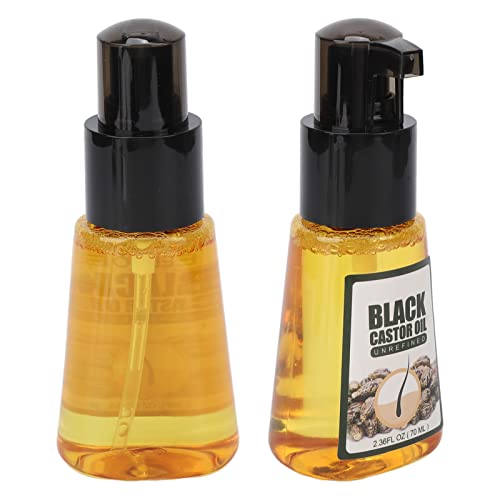 70ml Black Castor Hair Oil - Moisturizing & Nourishing Treatment for Frizzy Hair - Smoothing Therapy Conditioner for Dry, Damaged Hair - Perfect for Daily Hair Care & Styling at Home or Salon