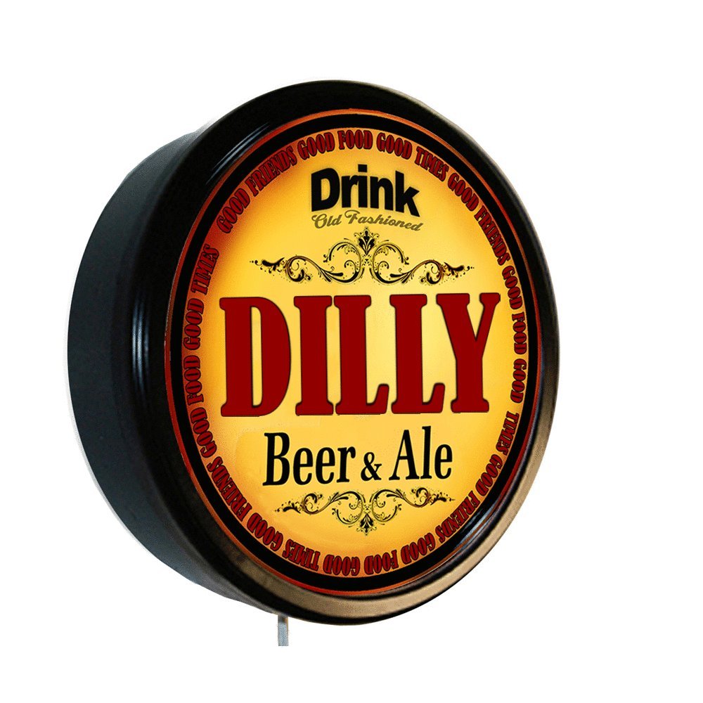 Vintage Dilly Beer & Ale Cerveza Lighted Wall Sign - Retro Bar Decor for Home, Pub & Man Cave - Perfect for Beer Lovers & Collectors