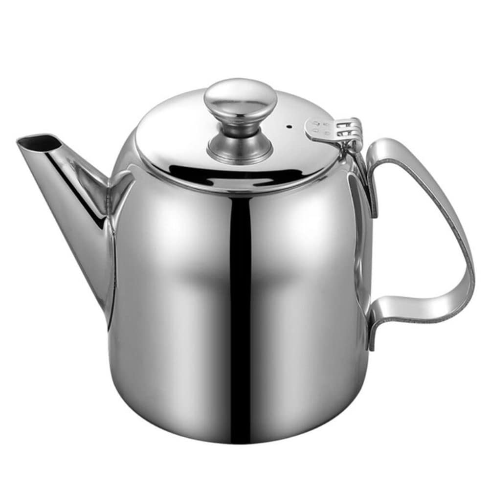 Angoily Stainless Steel Coffee & Tea Kettle - 1.2L Silver Teapot for Stovetop & Induction - Perfect for Home Brewing, Camping & Gift Giving