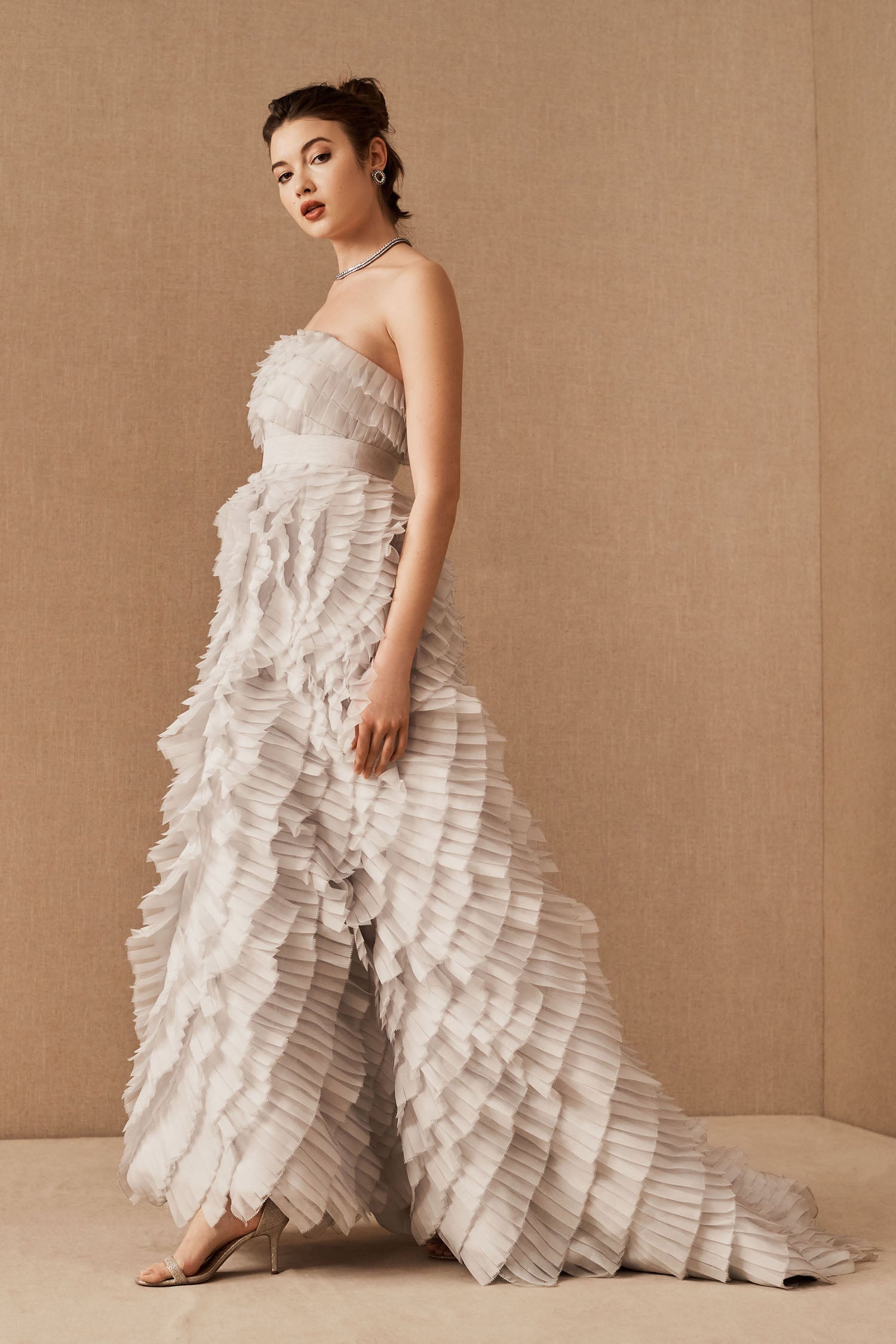 BHLDN Bexley Pleated Fantasy Gown - Elegant Wedding Dress for Brides, Prom & Formal Events