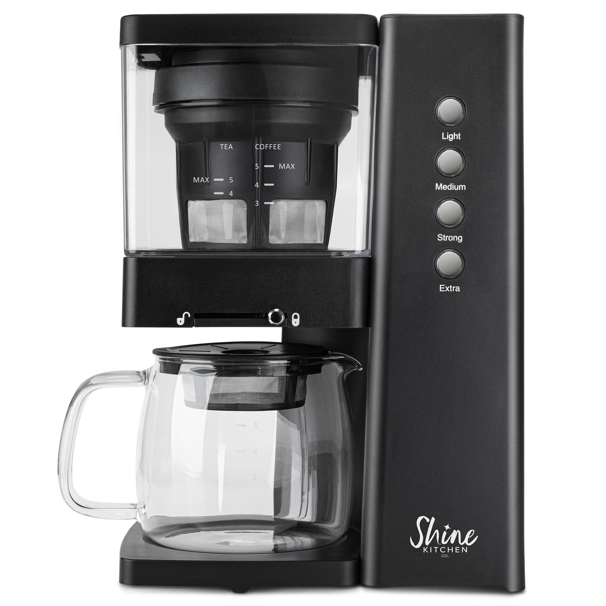 Shine Kitchen Co.® Rapid Cold Brew Coffee & Tea Maker with Vacuum Extraction Technology - Perfect for Home, Office & Outdoor Use