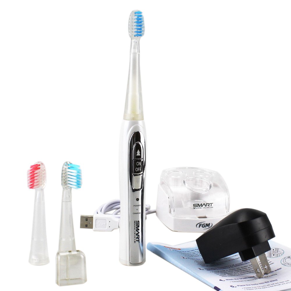 Rechargeable Electric Toothbrush with Sonic Technology - AC/USB Dual Charging for Deep Cleaning - Perfect for Travel, Home & Office Use