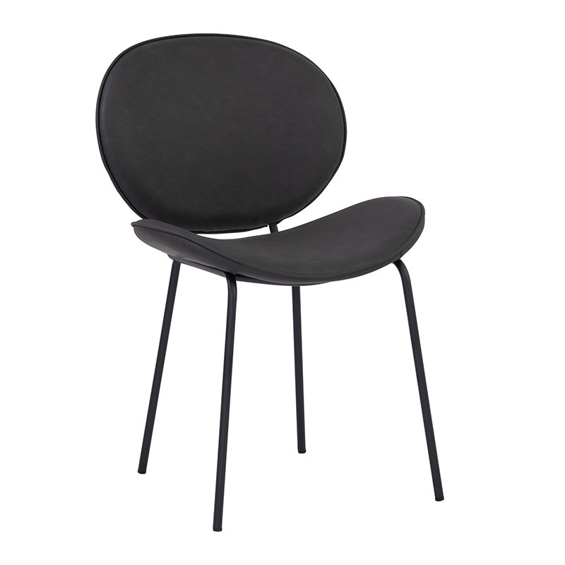 ORMER Modern Dining Chair - Titanium Finish | Comfortable & Stylish for Kitchen, Dining Room, or Home Office | Durable & Elegant Seating Solution