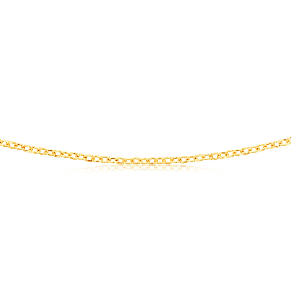 9ct Yellow Gold Belcher 60 Gauge 45cm Chain Necklace for Women - Elegant Jewelry Gift for Birthday, Anniversary & Special Occasions