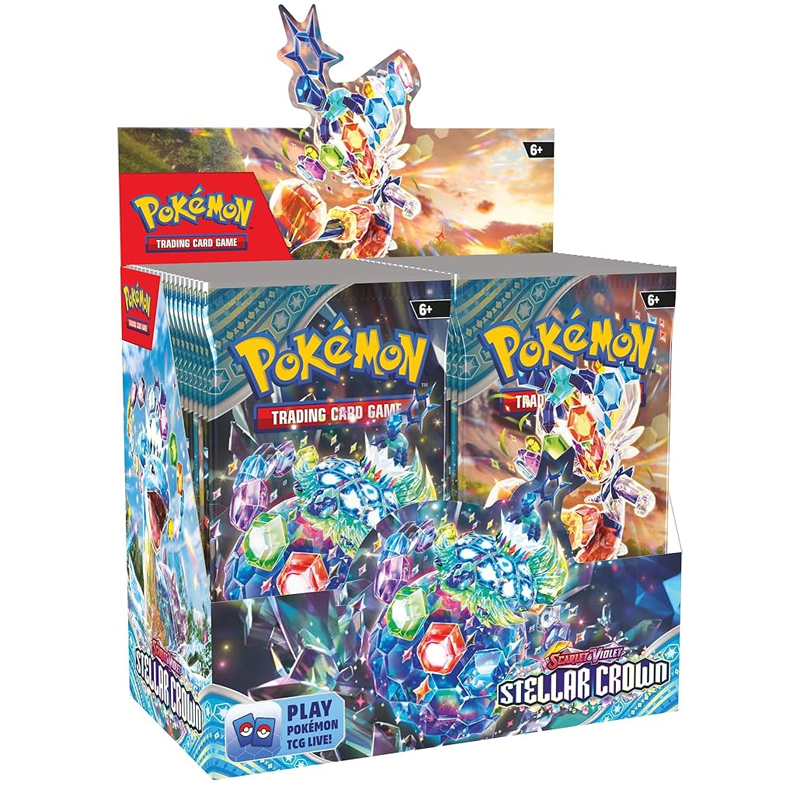 Pokemon Cards Stellar Crown English Booster Packs - Collectible Trading Cards for Kids & Adults | Perfect for Gifts, Battles & Card Collections
