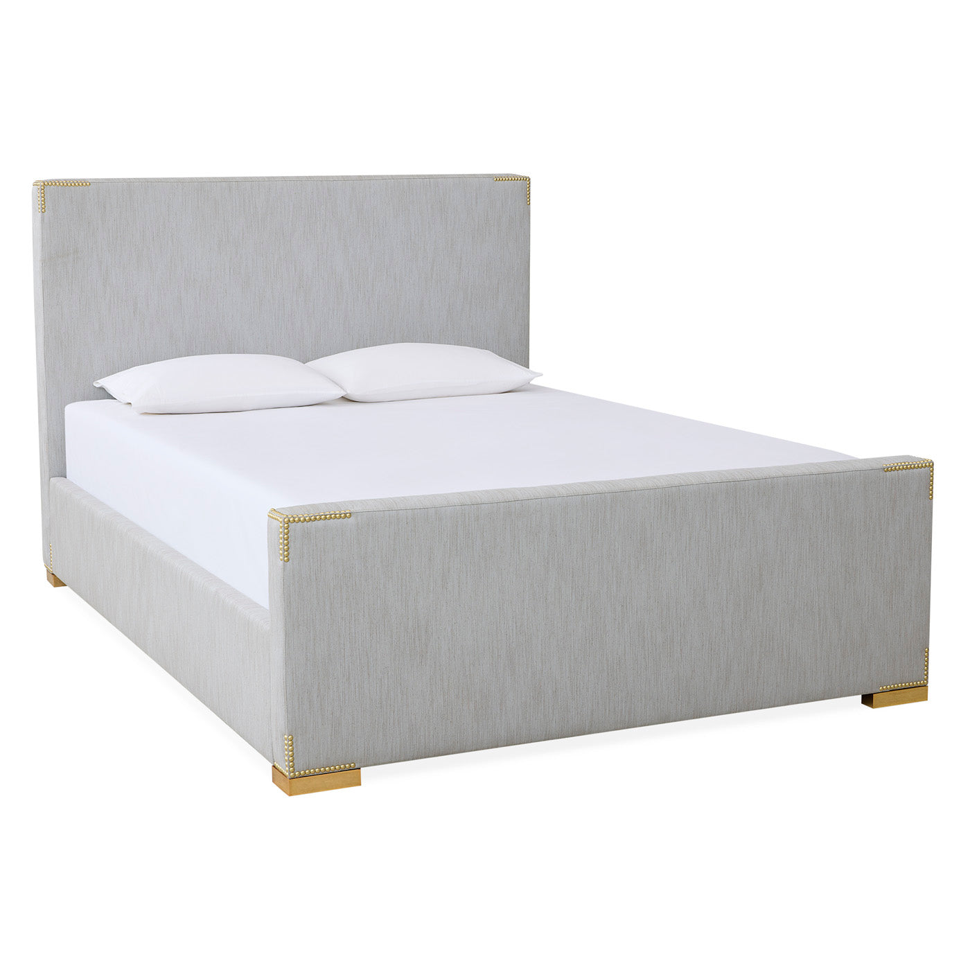 Connery Queen Bed Frame - Modern Upholstered Platform Bed with Wooden Slats - Perfect for Master Bedroom, Guest Room & Apartment