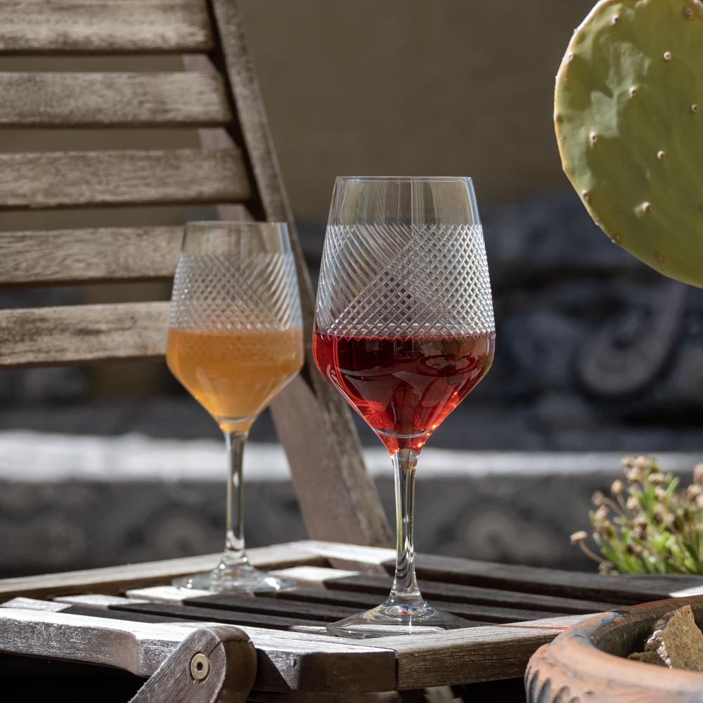 Premium Bourbon Street 19.5oz All-Purpose Wine Glasses - Set of 4 | Stemless Wine Tumblers for Red, White & Sparkling Wines | Perfect for Dinner Parties, Weddings & Home Entertaining