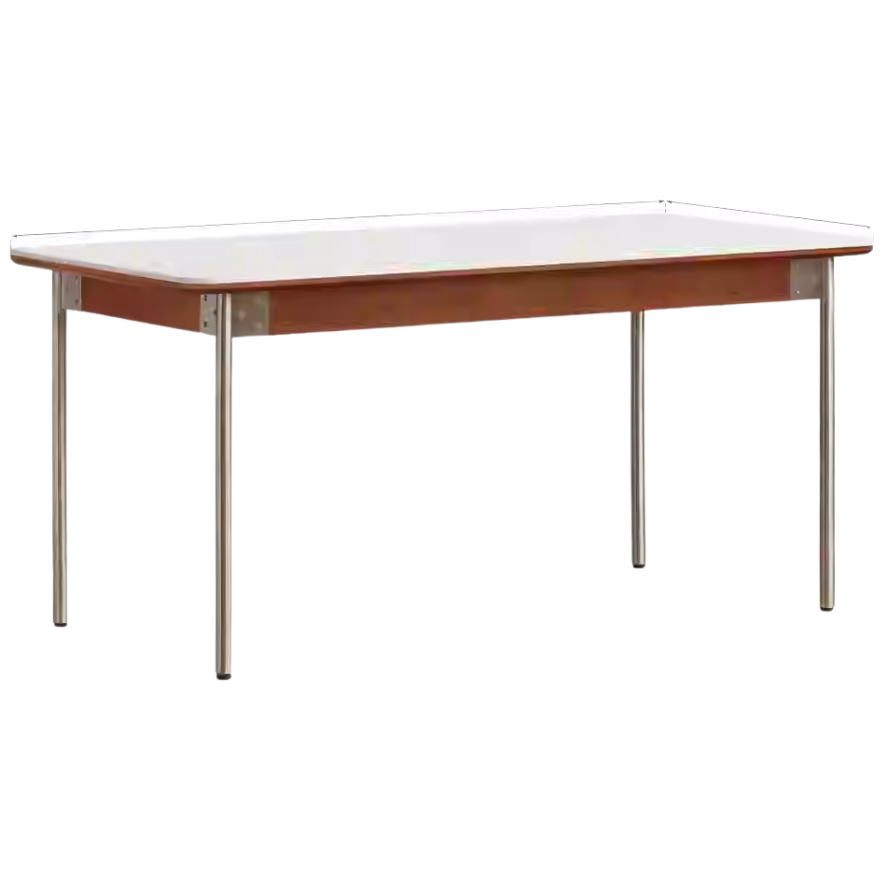 62.9x31.5x29.9 inch / 160.4x80x75 сm /Teak Color/ Ivory white rock board dining table