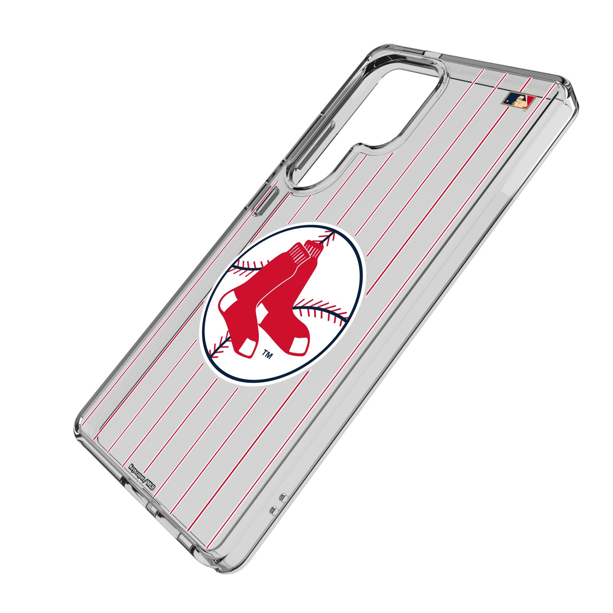 Boston Red Sox 1970-1975 Cooperstown Collection Pinstripe Clear Phone Case for Samsung Galaxy - Perfect for Baseball Fans & Game Day Protection